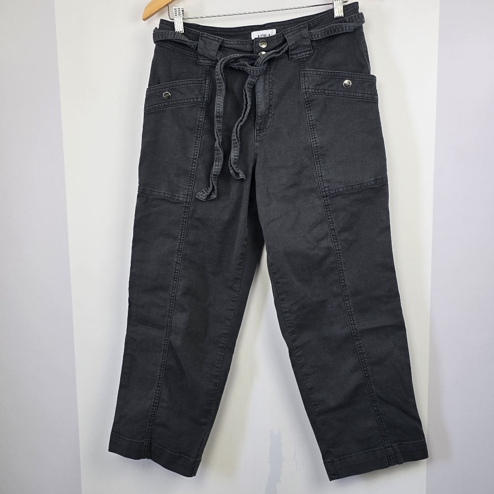 Pistola Women's Charcoal Wide Leg Utility Jeans, Sz 30 Neutral Casual Relaxed